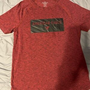 American Eagle Outfitters Heathered Red Tee